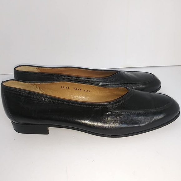 Gravati Black Leather Slip On Loafers Sz 10.5M - Picture 4 of 8